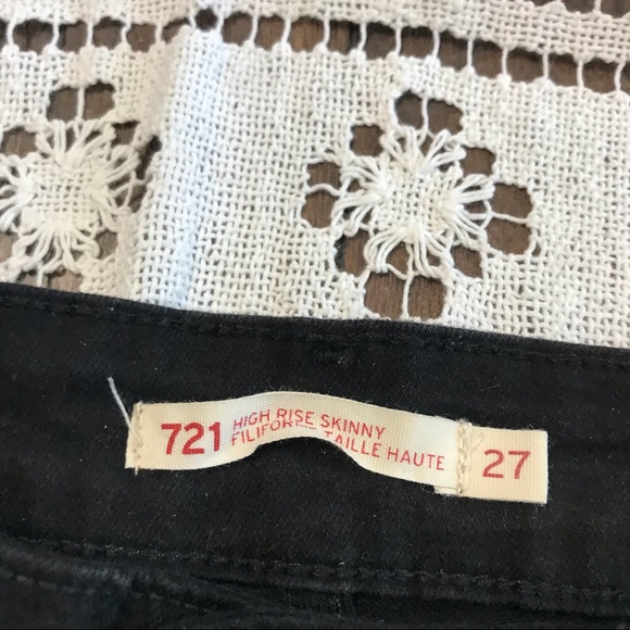Levi’s 721 high rise skinny jeans black 27 - Picture 7 of 10